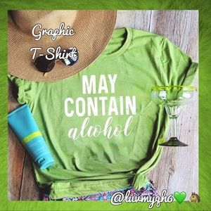 Casual “May Contain Alcohol” T-Shirt